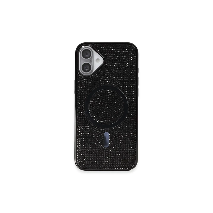 BFS  iPhone 16 Plus Kılıf Diamond Magsafe Kapak - Siyah