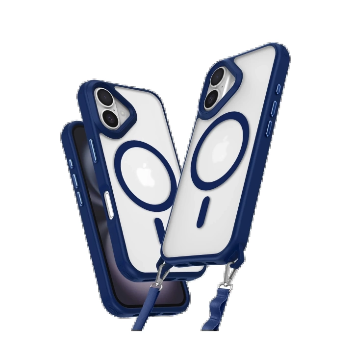 BFS  iPhone 16 Plus Kılıf Enka Magsafe Silikon Kılıf - Lacivert