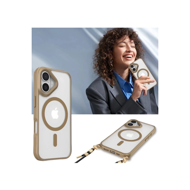 BFS  iPhone 16 Plus Kılıf Enka Magsafe Silikon Kılıf - Şeffaf