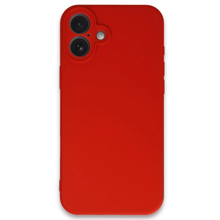 BFS  iPhone 16 Plus Kılıf First Silikon - Kırmızı