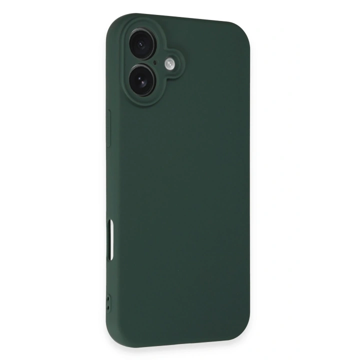 BFS  iPhone 16 Plus Kılıf First Silikon - Koyu Yeşil