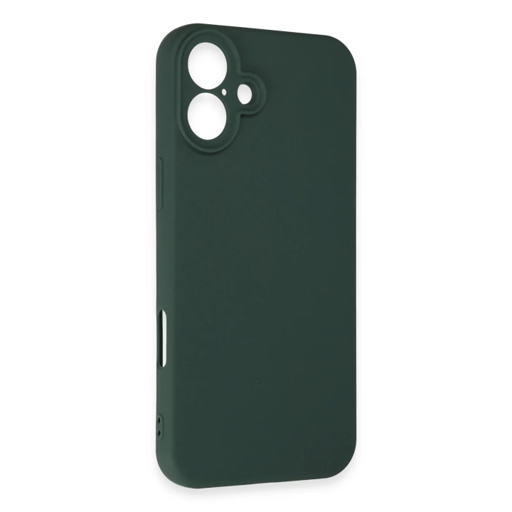 BFS  iPhone 16 Plus Kılıf First Silikon - Koyu Yeşil