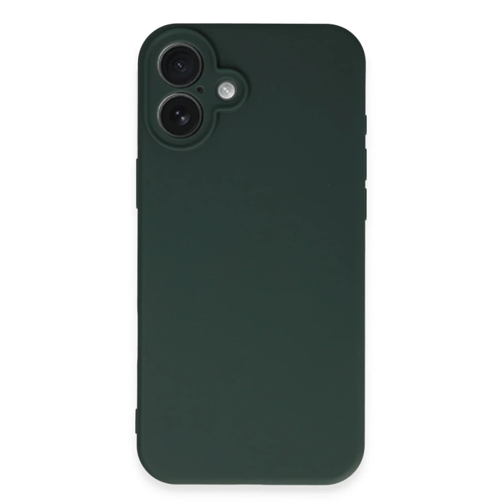 BFS  iPhone 16 Plus Kılıf First Silikon - Koyu Yeşil