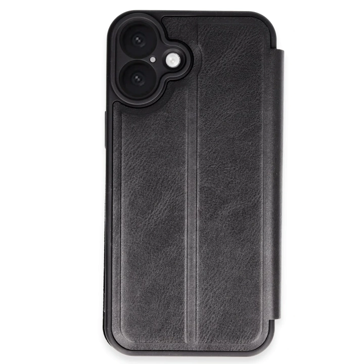 BFS  iPhone 16 Plus Kılıf Flip Cover - Siyah