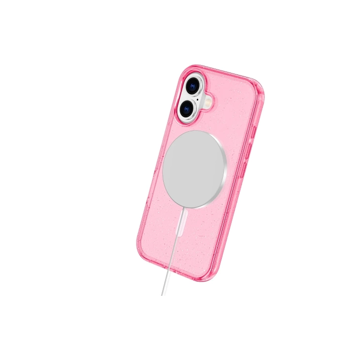BFS  iPhone 16 Plus Kılıf Glow Magsafe Kapak - Pembe