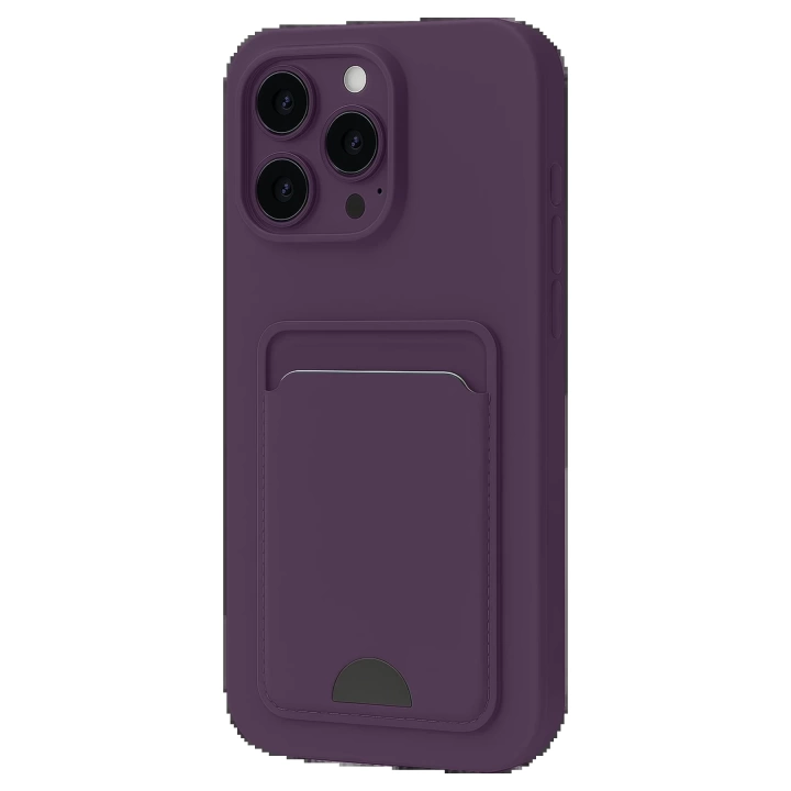 BFS iPhone 16 Plus Kılıf Kelvin Kartvizitli Silikon - Derin Mor