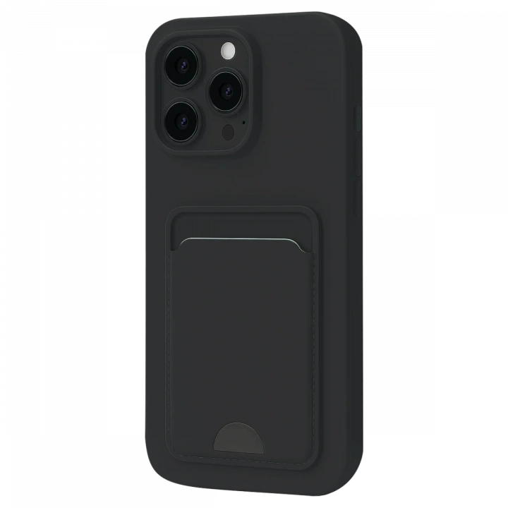 BFS  iPhone 16 Plus Kılıf Kelvin Kartvizitli Silikon - Siyah