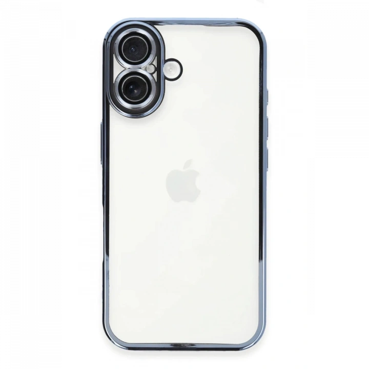 BFS  iPhone 16 Plus Kılıf  Lensli Silikon - Açık Mavi