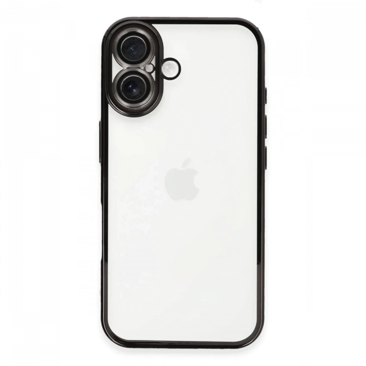 BFS  iPhone 16 Plus Kılıf  Lensli Silikon - Siyah