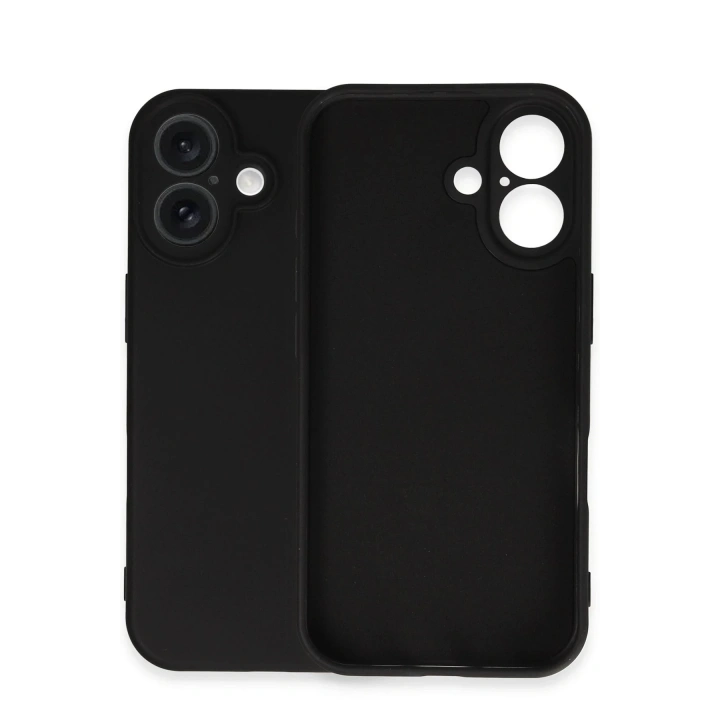 BFS  iPhone 16 Plus Kılıf Nano içi Kadife Silikon - Siyah