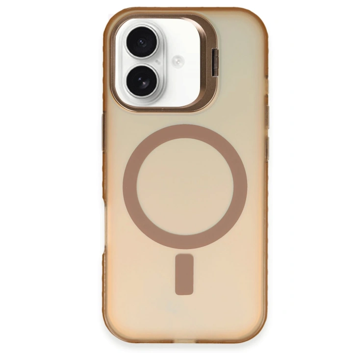 BFS  iPhone 16 Plus Kılıf Primera Magsafe Standlı Kapak - Gold