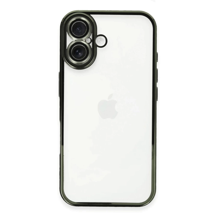 BFS  iPhone 16 Plus Kılıf Razer Lensli Silikon - Yeşil