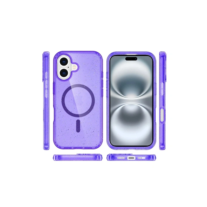 BFS  iPhone 16 Plus Kılıf Star Magsafe Kapak - Mor