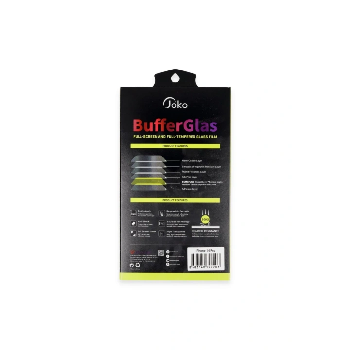 BFS  iPhone 16 Pro Buffer Cam Ekran Koruyucu - Siyah