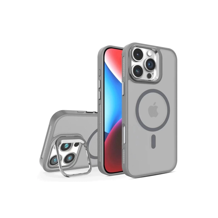 BFS  iPhone 16 Pro Flet Lens Magsafe Kapak - Gri