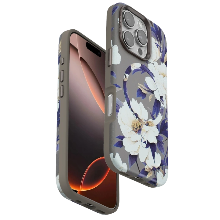 BFS  iPhone 16 Pro Flower Series Magsafe Kapak - Gri