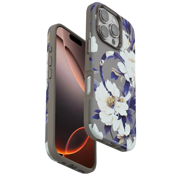 BFS  iPhone 16 Pro Flower Series Magsafe Kapak - Gri