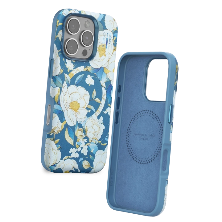 BFS  iPhone 16 Pro Flower Series Magsafe Kapak - Mavi