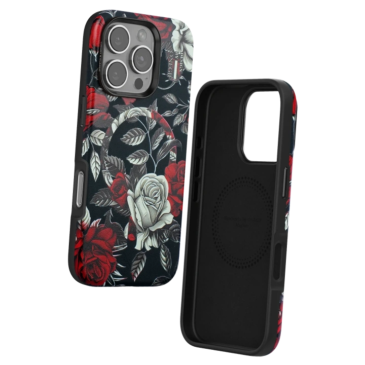 BFS  iPhone 16 Pro Flower Series Magsafe Kapak - Siyah