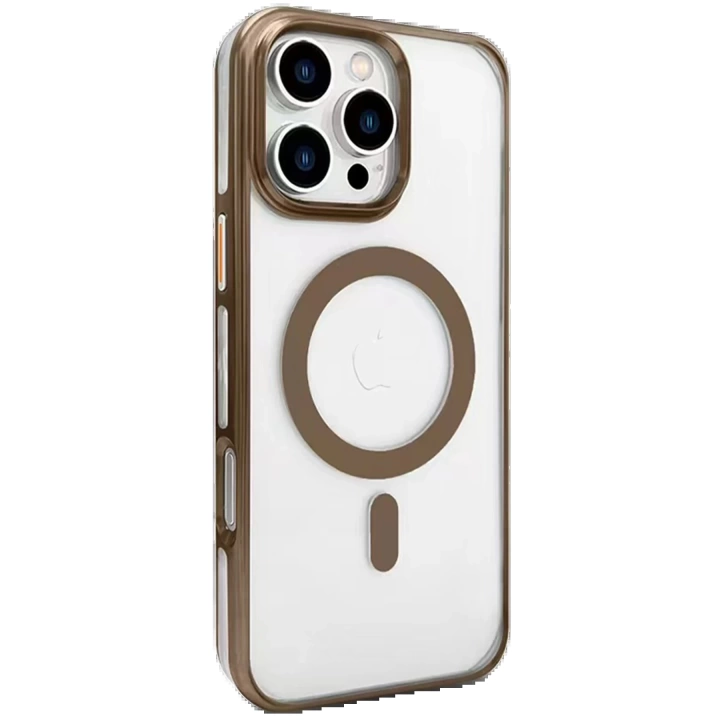 BFS  iPhone 16 Pro Gleam PC Sert Magsafe Kılıf - Kahverengi