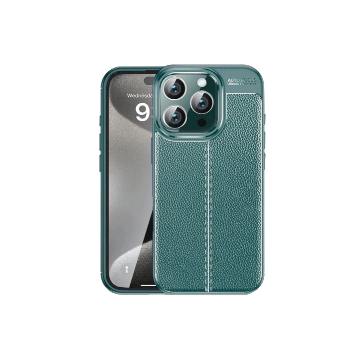 BFS  iPhone 16 Pro Kılıf Auto Focus Kapak - Koyu Yeşil
