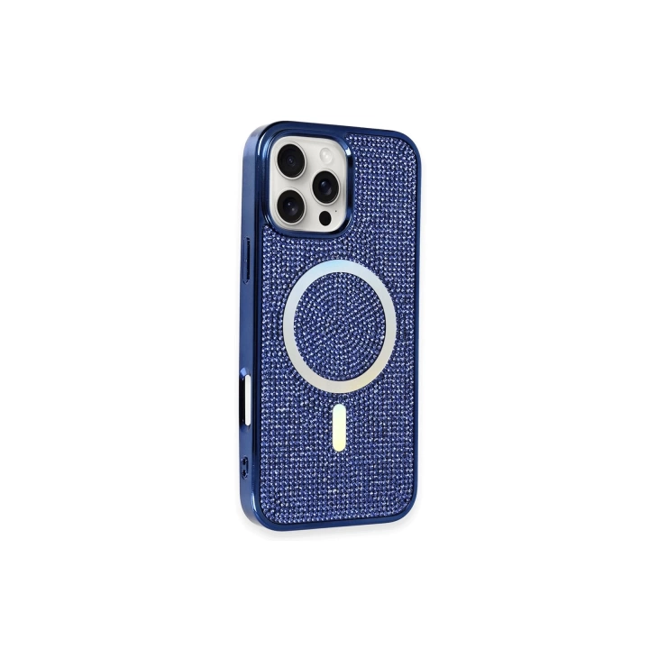 BFS  iPhone 16 Pro Kılıf Diamond Magsafe Kapak - Lacivert