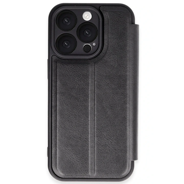 BFS  iPhone 16 Pro Kılıf Flip Cover - Siyah