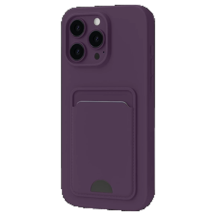 BFS iPhone 16 Pro Kılıf Kelvin Kartvizitli Silikon - Derin Mor