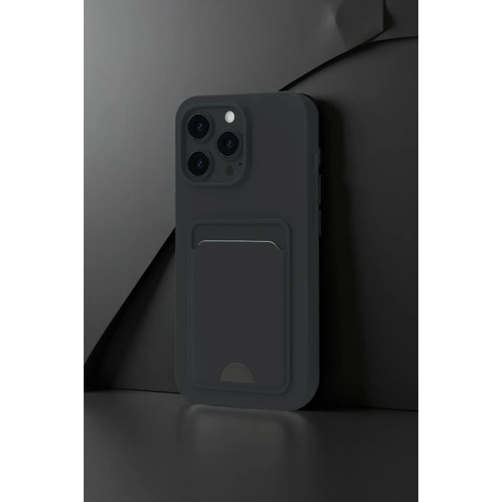 BFS iPhone 16 Pro Kılıf Kelvin Kartvizitli Silikon - Derin Mor