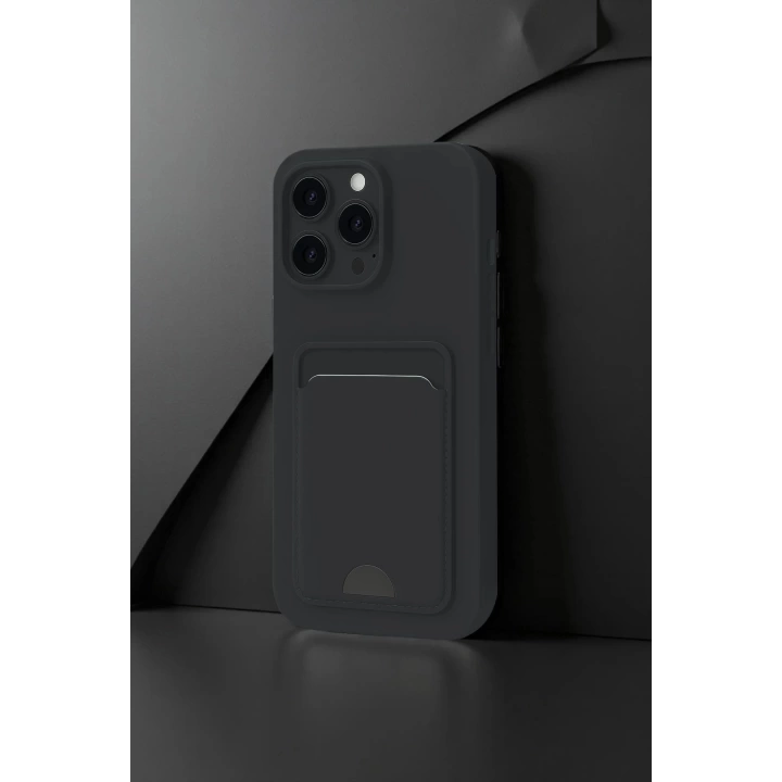 BFS iPhone 16 Pro Kılıf Kelvin Kartvizitli Silikon - Koyu Yeşil