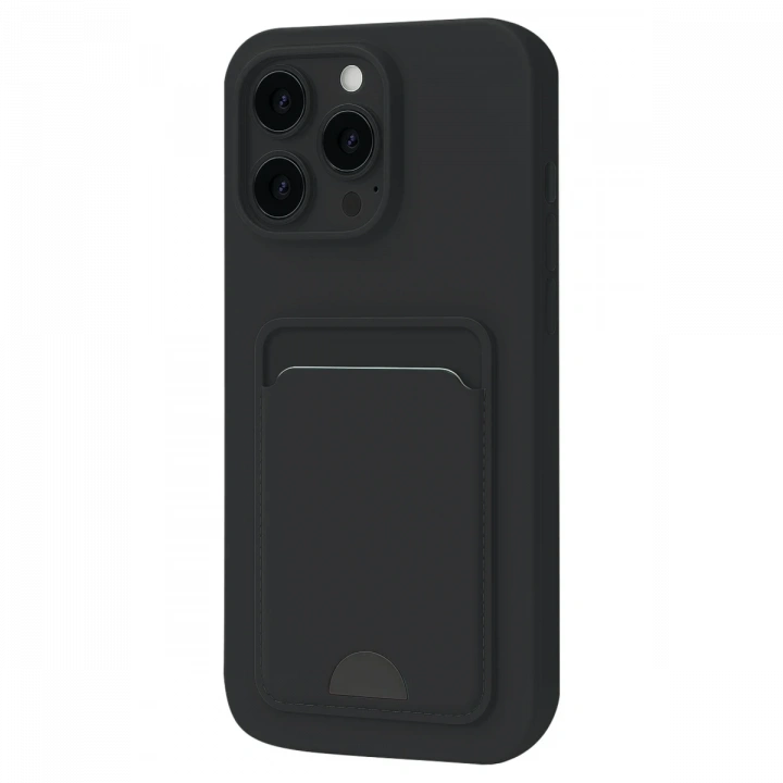 BFS  iPhone 16 Pro Kılıf Kelvin Kartvizitli Silikon - Siyah