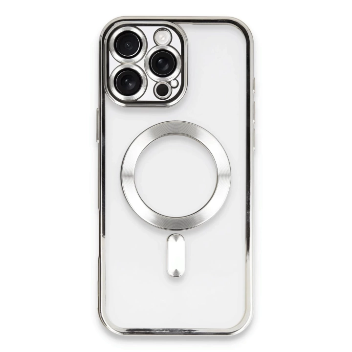 BFS  iPhone 16 Pro Kılıf Kross Magneticsafe Kapak - Gümüş