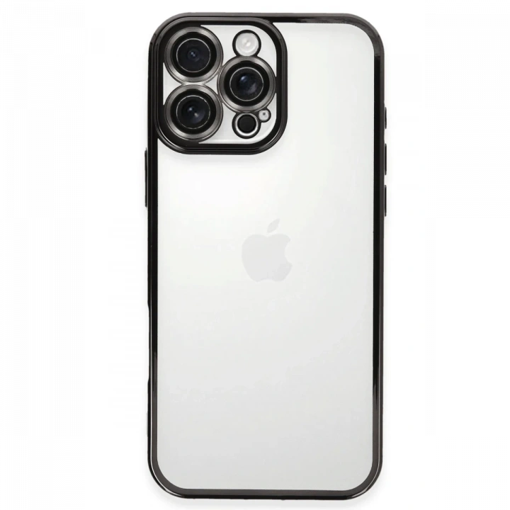 BFS  iPhone 16 Pro Kılıf  Lensli Silikon - Siyah