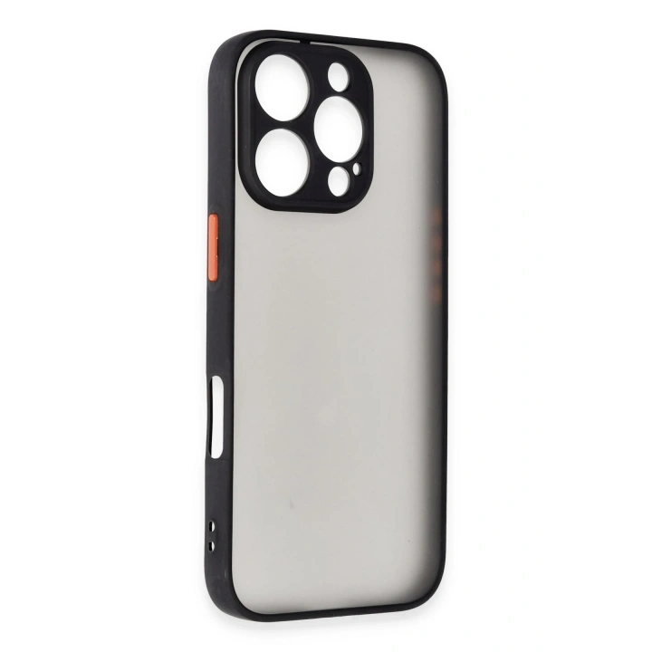 BFS  iPhone 16 Pro Kılıf Montreal Silikon Kapak - Siyah