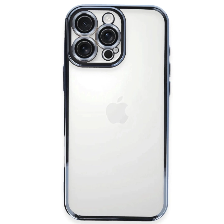 BFS  iPhone 16 Pro Kılıf Razer Lensli Silikon - Açık Mavi