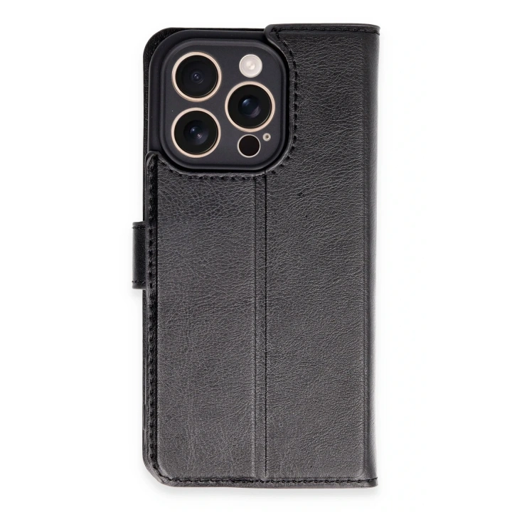 BFS  iPhone 16 Pro Kılıf Trend S Plus Kapaklı Kılıf - Siyah