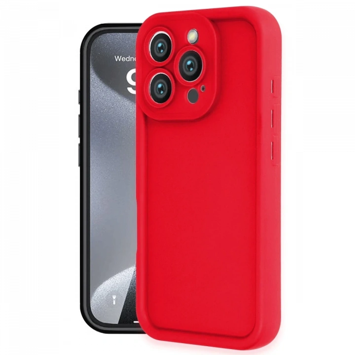 BFS  iPhone 16 Pro Kılıf Viera Silikon - Kırmızı