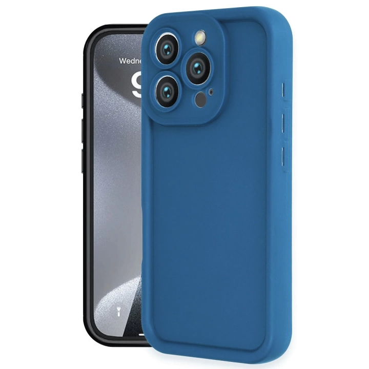 BFS  iPhone 16 Pro Kılıf Viera Silikon - Mavi