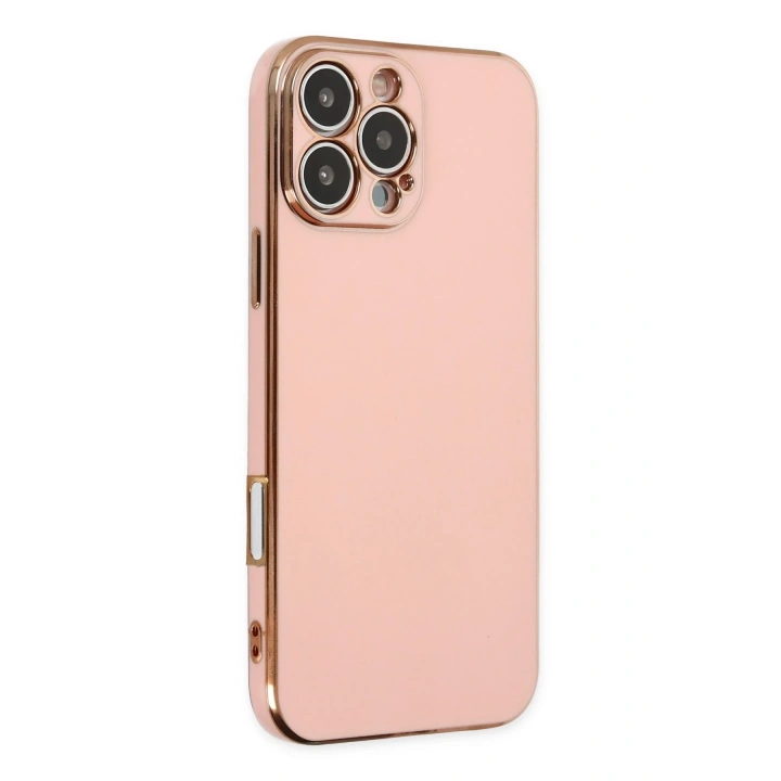 BFS  iPhone 16 Pro Kılıf Volet Silikon - Pembe