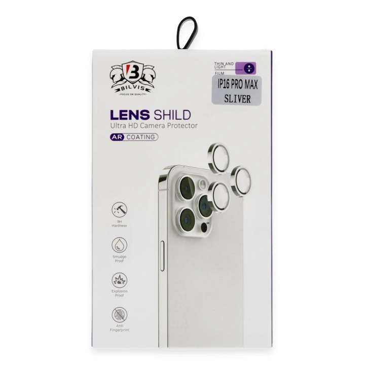 BFS  iPhone 16 Pro Max Bilvis Titan Kamera Lens - Titan Gri