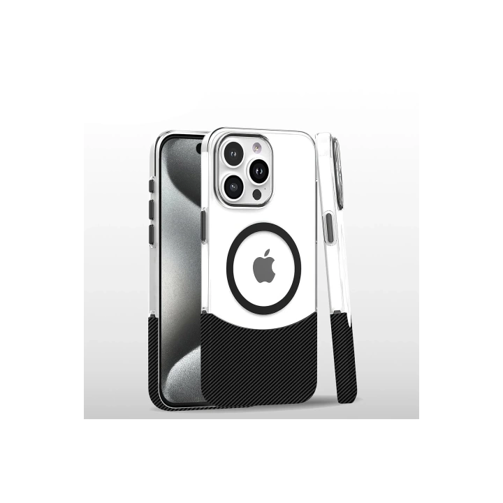 BFS  iPhone 16 Pro Max Carbon Puzzle Magsafe Kapak - Siyah