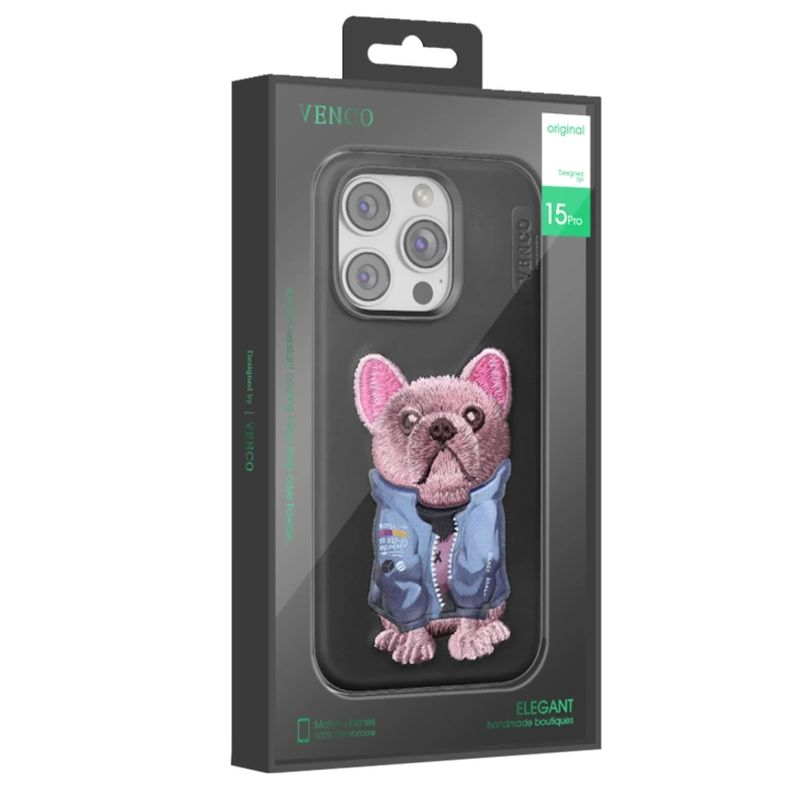 BFS  iPhone 16 Pro Max Cute Desenli Kapak - Siyah