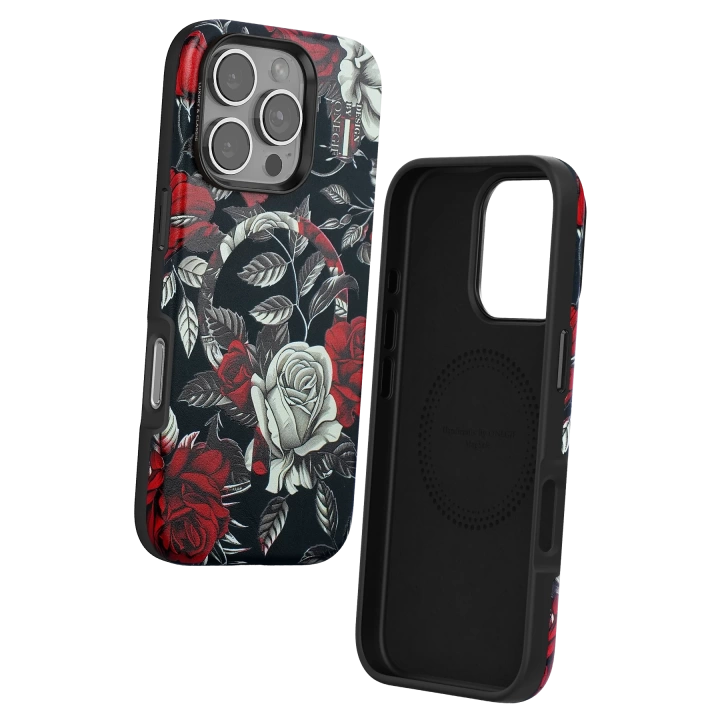 BFS  iPhone 16 Pro Max Flower Series Magsafe Kapak - Siyah