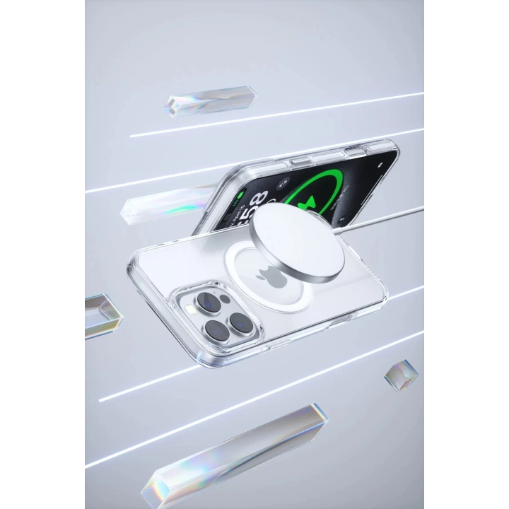 BFS  iPhone 16 Pro Max Gleam PC Sert Magsafe Kılıf - Şeffaf