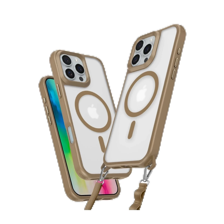 BFS  iPhone 16 Pro Max Kılıf Enka Magsafe Silikon Kılıf - Desert