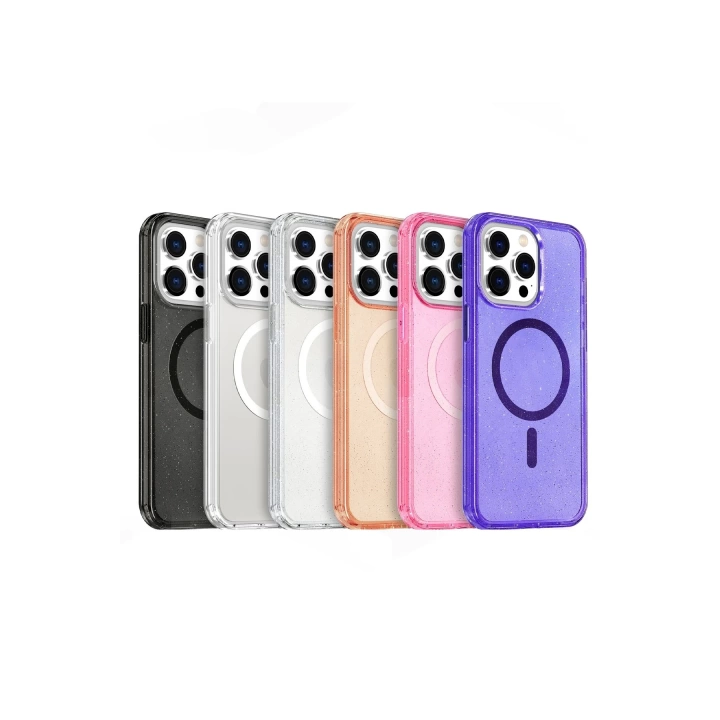 BFS  iPhone 16 Pro Max Kılıf Glow Magsafe Kapak - Turuncu