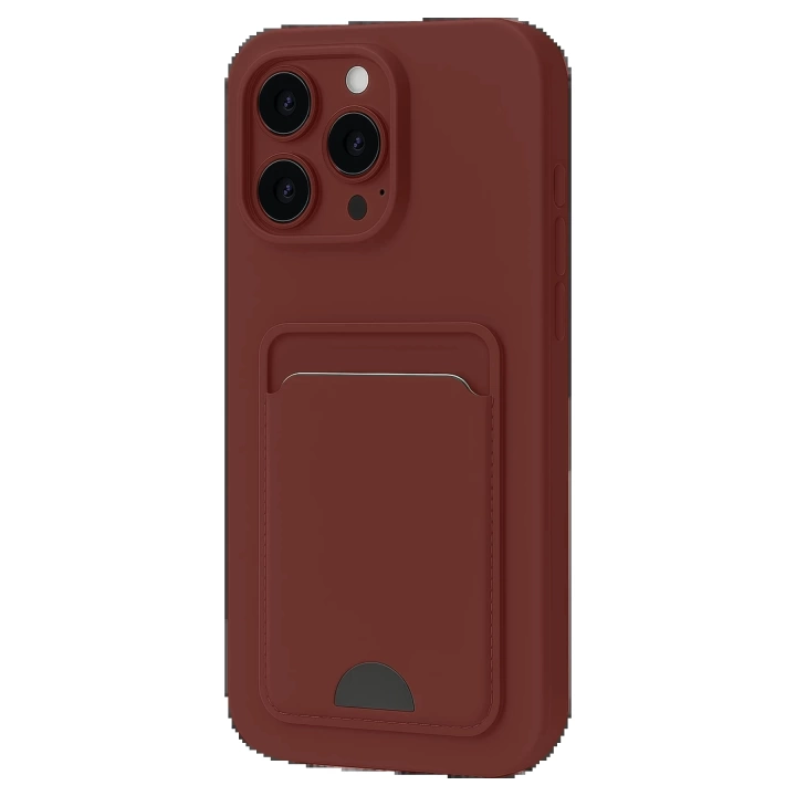 BFS  iPhone 16 Pro Max Kılıf Kelvin Kartvizitli Silikon - Bordo