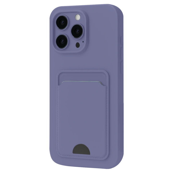 BFS  iPhone 16 Pro Max Kılıf Kelvin Kartvizitli Silikon - Lila