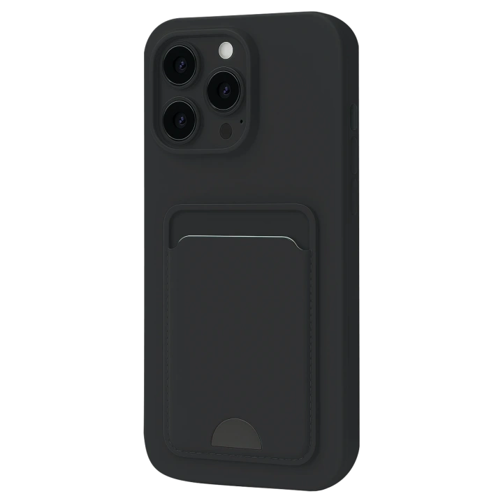 BFS  iPhone 16 Pro Max Kılıf Kelvin Kartvizitli Silikon - Siyah