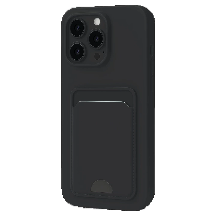 BFS  iPhone 16 Pro Max Kılıf Kelvin Kartvizitli Silikon - Siyah